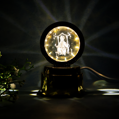 Bajrang Bali 3d Crystal Ball Night Lamp