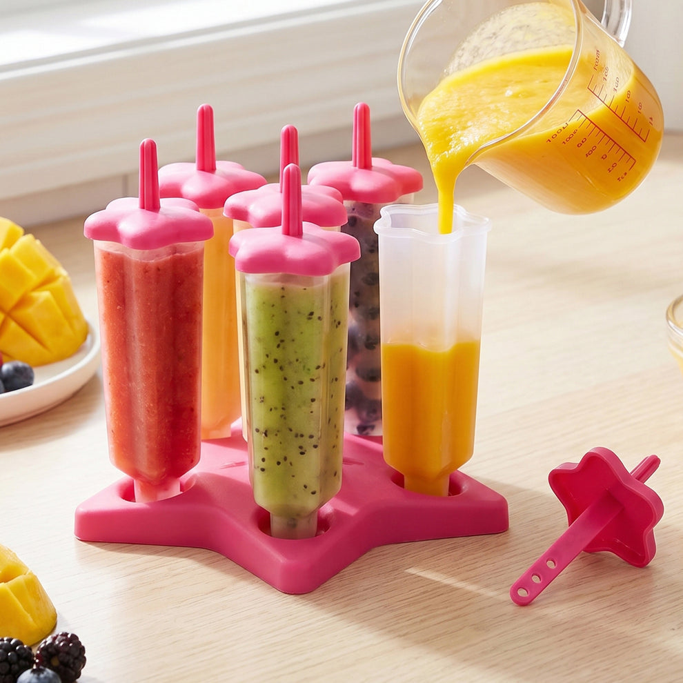 Ice Cream Molds With Lid (1 Set / 6 Pc)