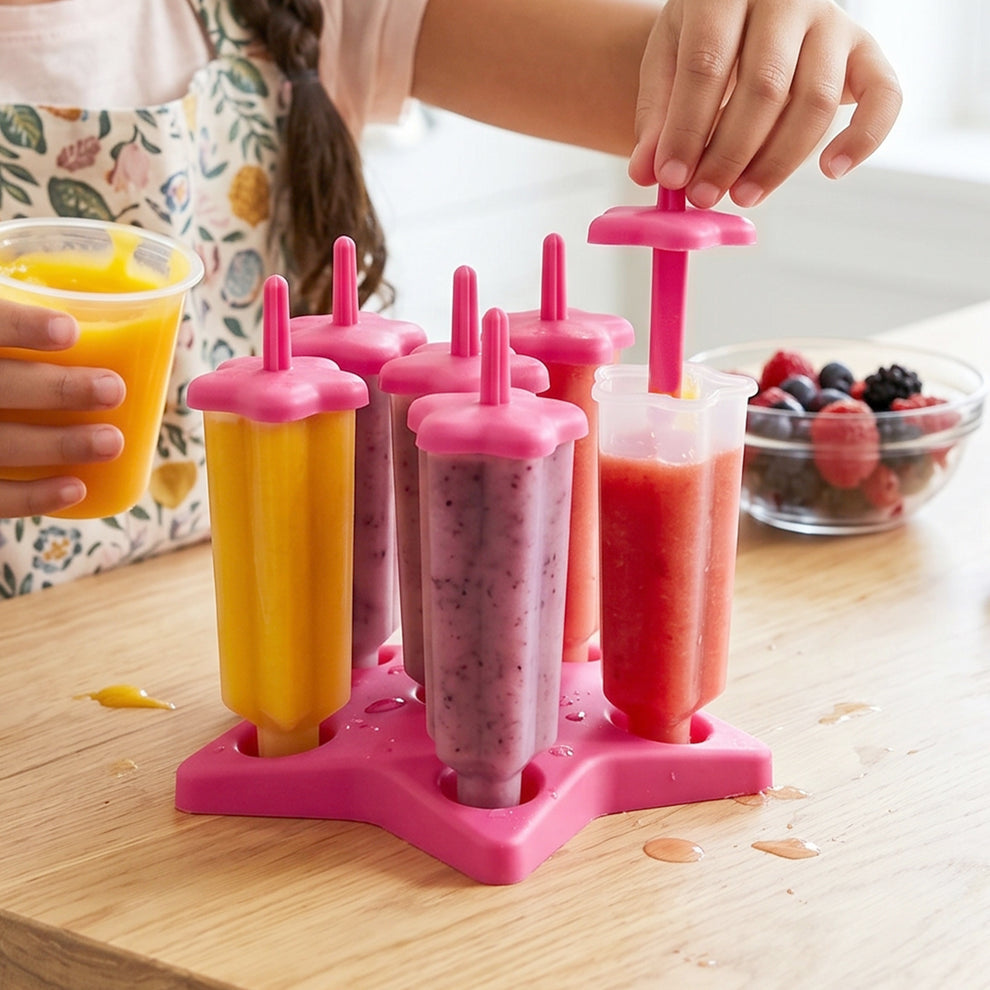 Ice Cream Molds With Lid (1 Set / 6 Pc)