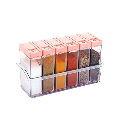 Spice Jars (6 Pcs, 14x22x8cm, Multicolour)