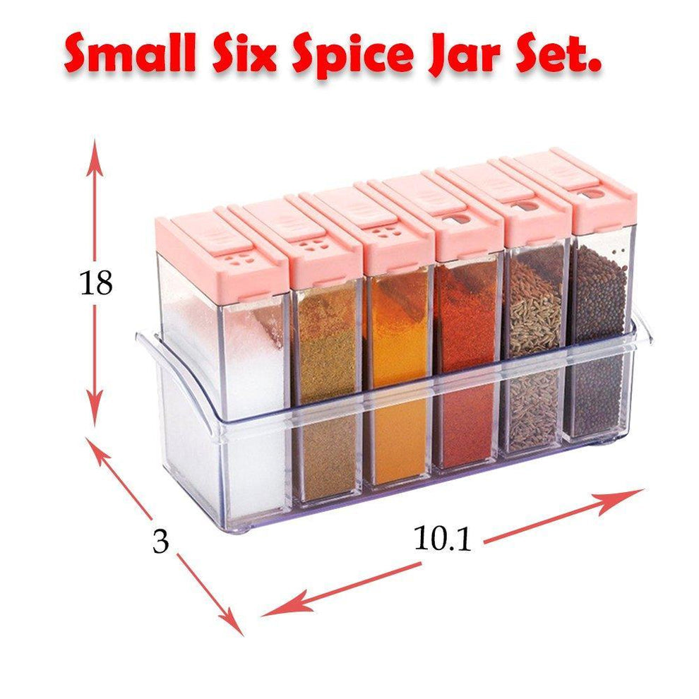 Spice Jars (6 Pcs, 14x22x8cm, Multicolour)