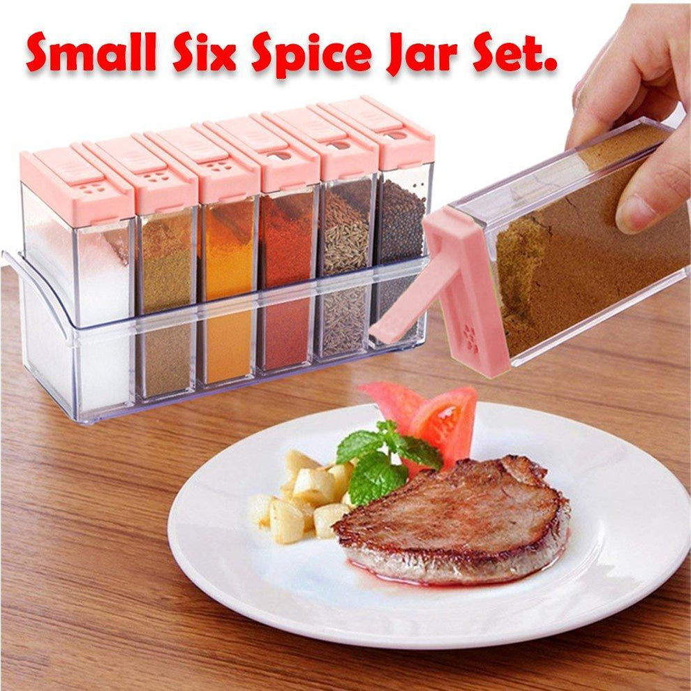 Spice Jars (6 Pcs, 14x22x8cm, Multicolour)