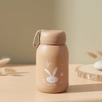 Cute Bunny Print Glass Drinking Bottle 1 pc (multi color)