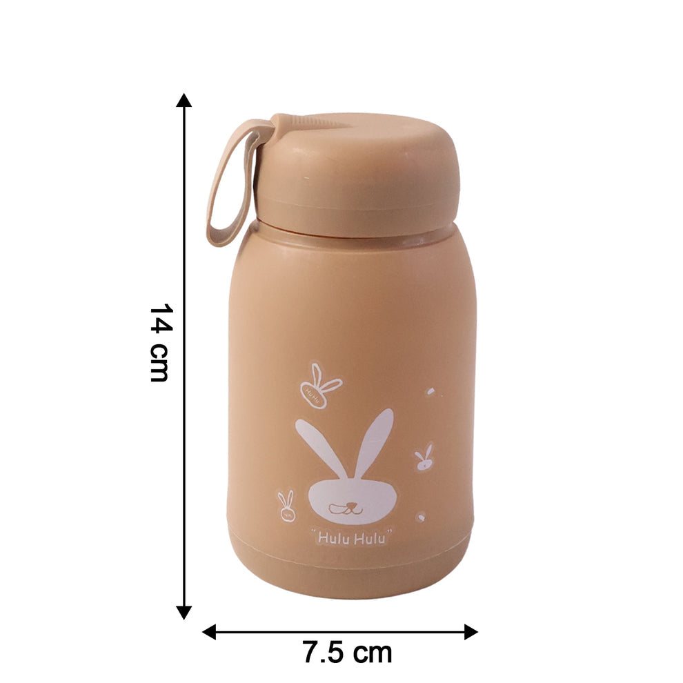 Cute Bunny Print Glass Drinking Bottle 1 pc (multi color)
