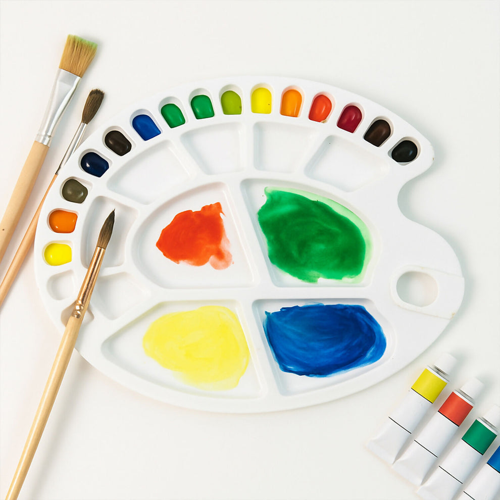 Colour Mixing Plate – Oval Large Paint Palette