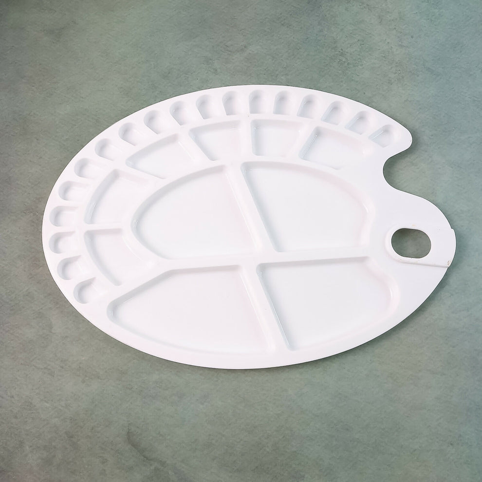 Colour Mixing Plate – Oval Large Paint Palette