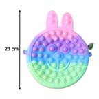 Cute Caterpillar Shape Pop It Silicone Pencil Pouch