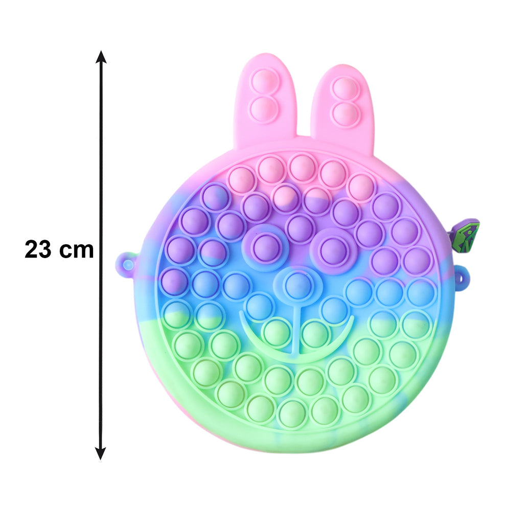 Cute Caterpillar Shape Pop It Silicone Pencil Pouch