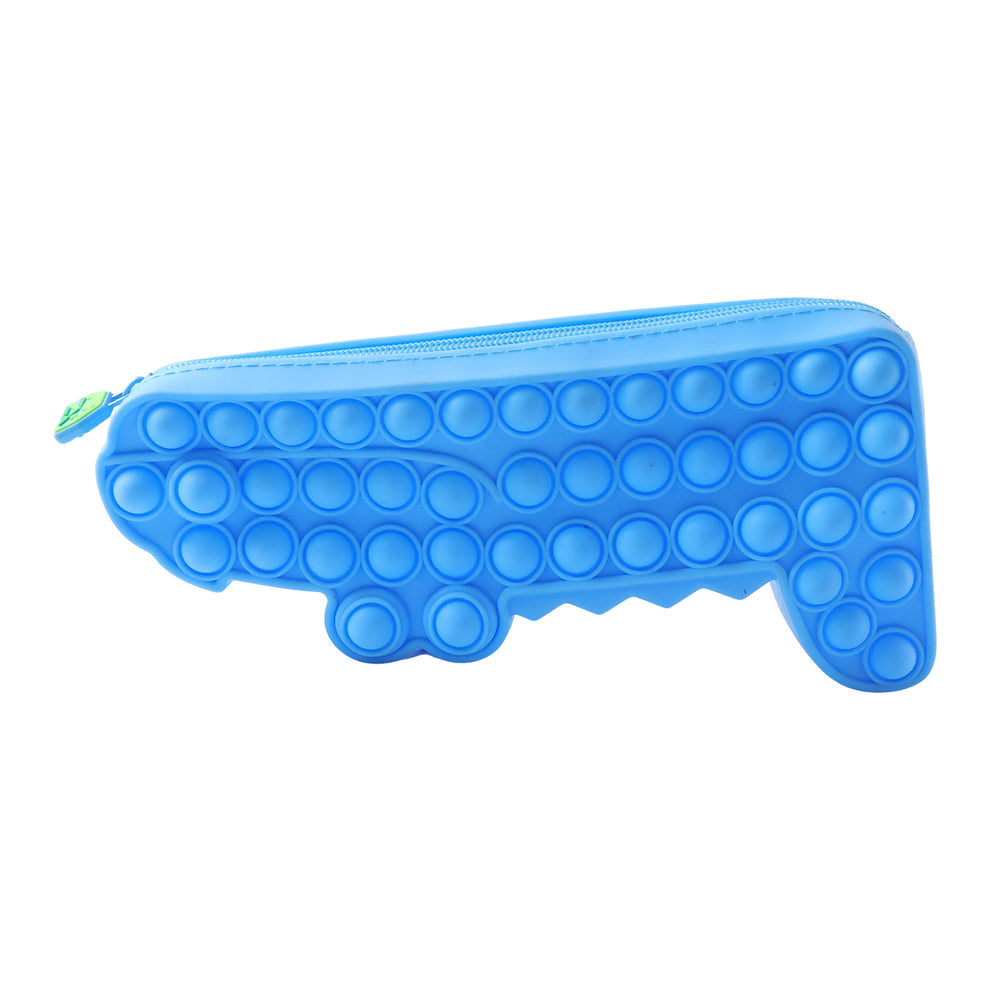 Cartoon Crocodile Shape Pop It Pencil Pouch