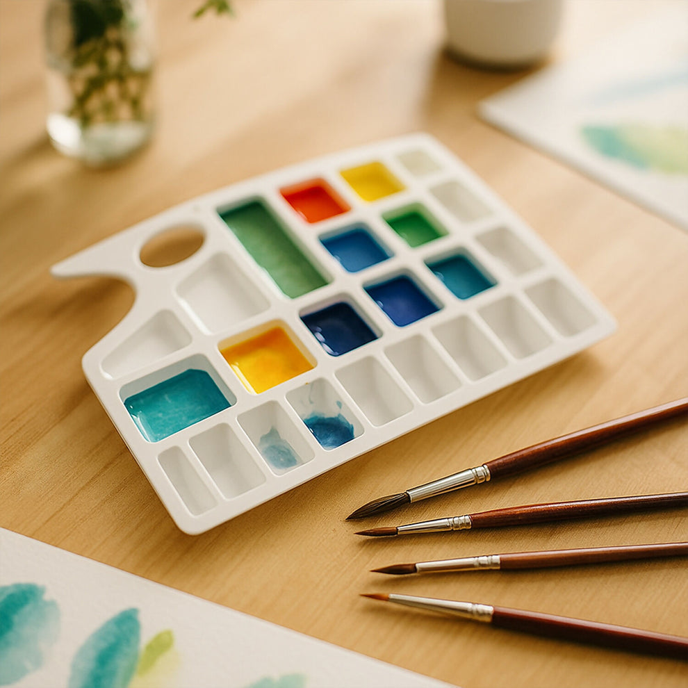 Colour Mixing Plate – Rectangle Artist Palette