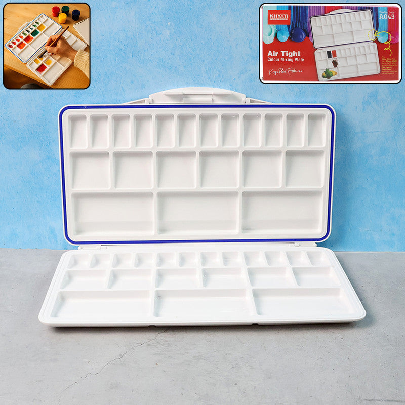 Airtight Colour Mixing Plate – Folding Paint Palette With Silicone Seal
