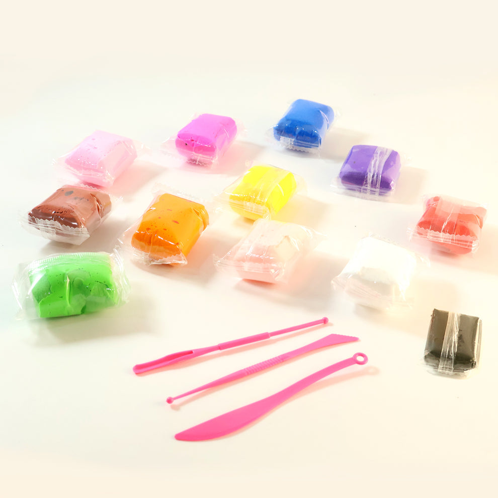 Kids 12 Color Antibacterial Super Clay Set