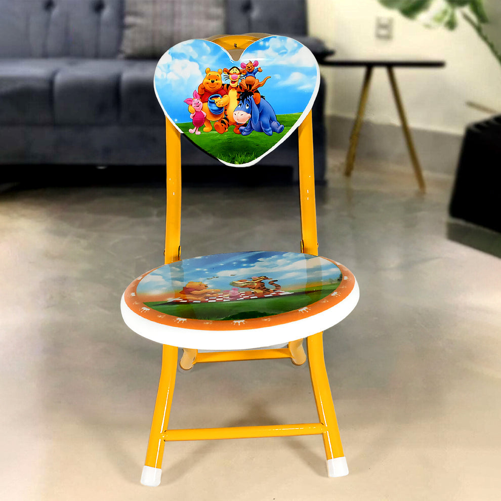 Heart Shape Cartoon Printed Foldable Kids Chair