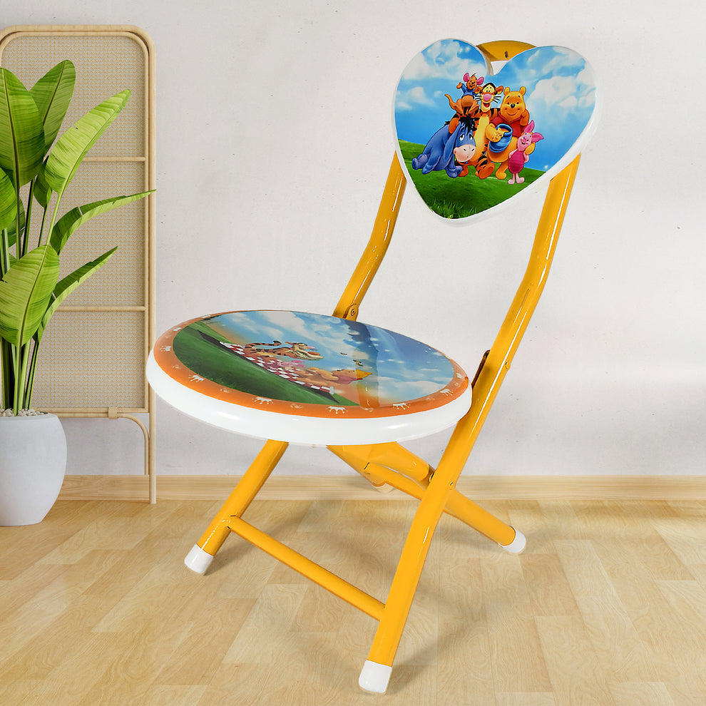 Heart Shape Cartoon Printed Foldable Kids Chair
