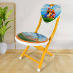Heart Shape Cartoon Printed Foldable Kids Chair