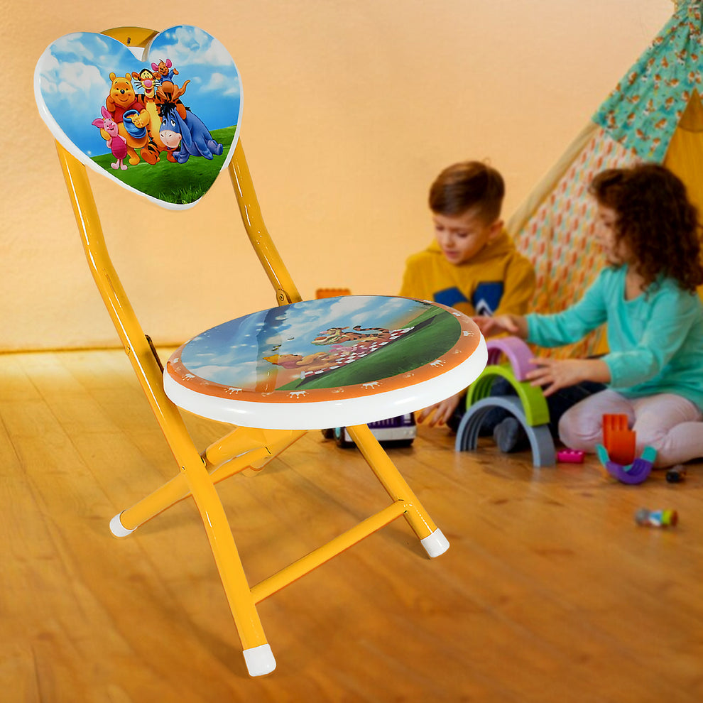 Heart Shape Cartoon Printed Foldable Kids Chair