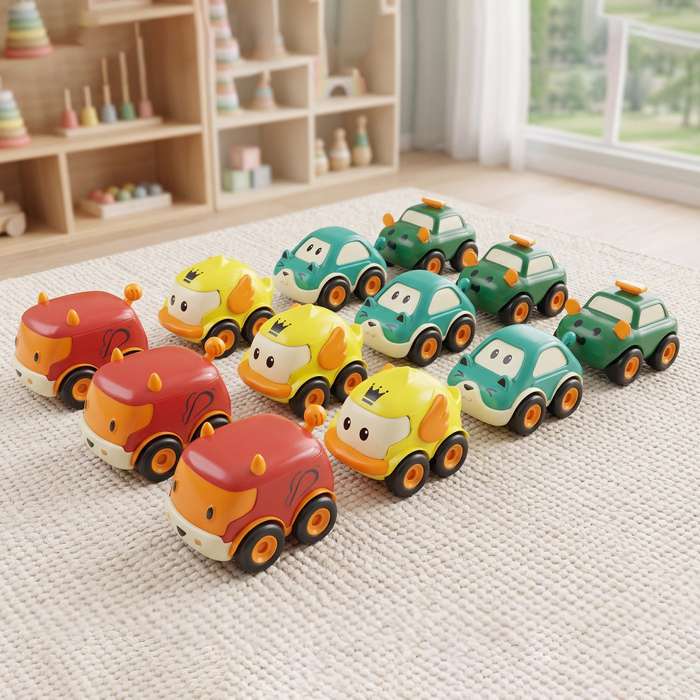 Funwoods Scurry Toy Cars For Kids - 12 Pcs