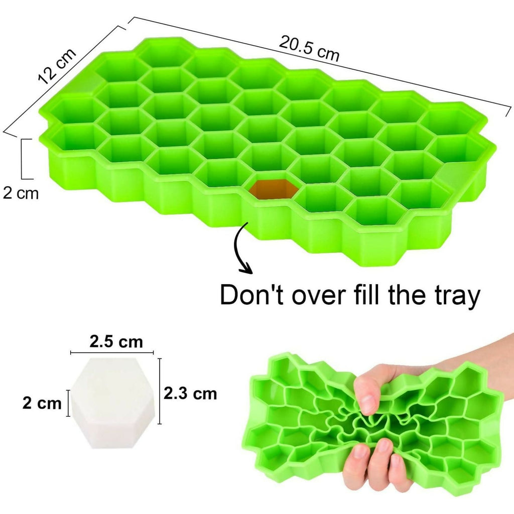 Ice Tray With Lid Pack Of 3 Pc Set Multi Color , Kitchen Products