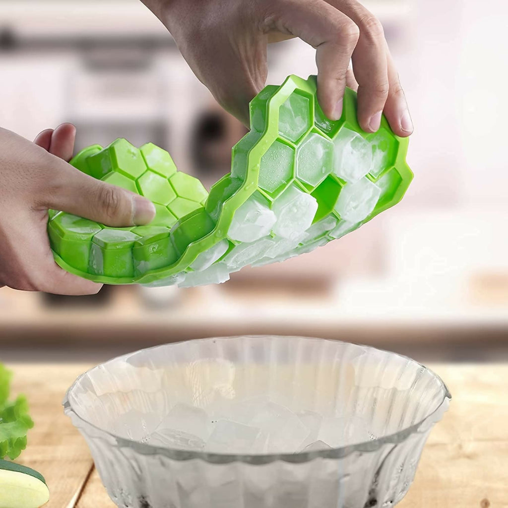 Ice Tray With Lid Pack Of 3 Pc Set Multi Color , Kitchen Products