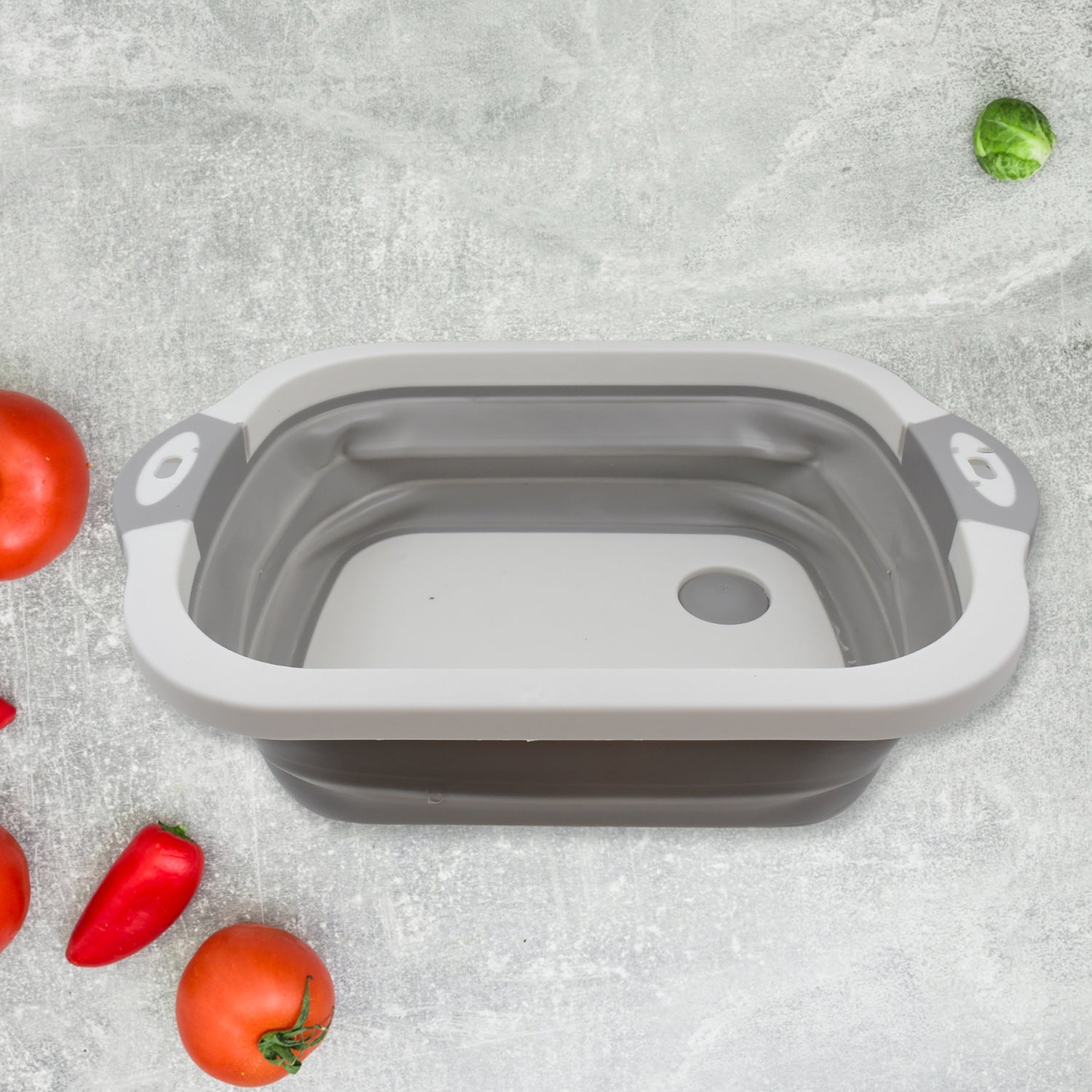 3 in 1 Collapsible Cutting Board With Dish Tub Basket , Kitchen products