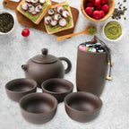 Portable Kung Fu Tea Set With a bag (Set Of 6pcs)