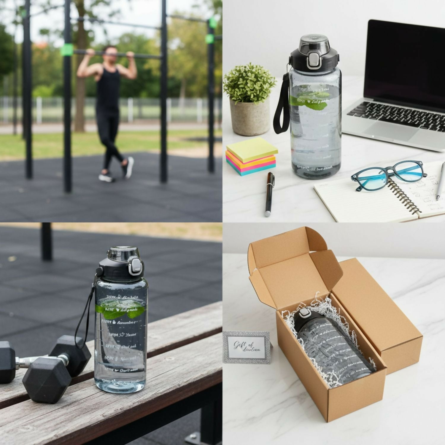 2 L Motivational Sipper Water Bottle