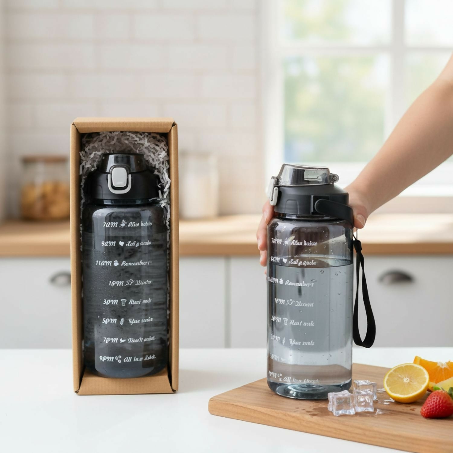 2 L Motivational Sipper Water Bottle