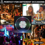 Colorful LED Cocktail Coaster, Round LED Drink Coaster (1 Pc)