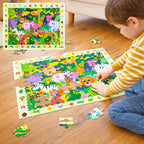 Jungle Animal Theme Interlocking Puzzle Toy for Kids