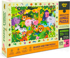 Jungle Animal Theme Interlocking Puzzle Toy for Kids