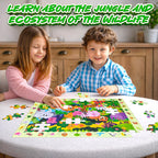 Jungle Animal Theme Interlocking Puzzle Toy for Kids