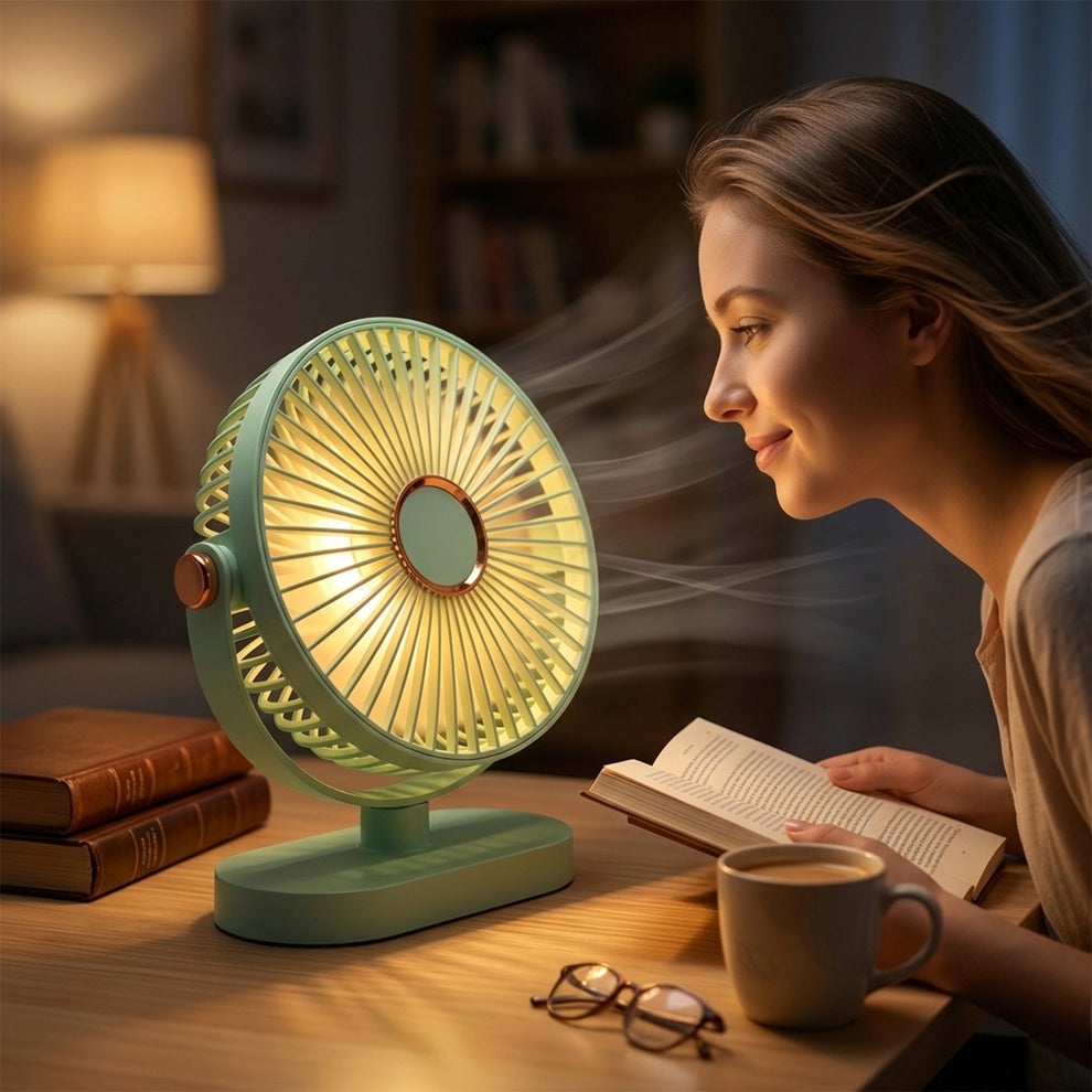 Portable Rechargeable Table Fan – Cool Breeze Anywhere