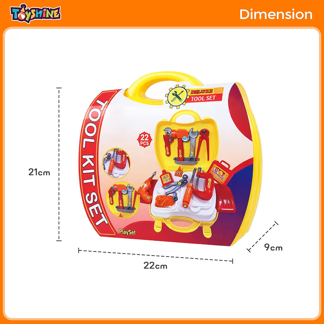 Toyshine DIY Portable Tool Set Toy with Briefcase, Accessories