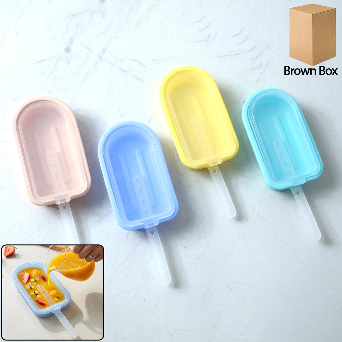 Premium Silicone Popsicle Mold Set – Make Yummy Ice Cream at Home