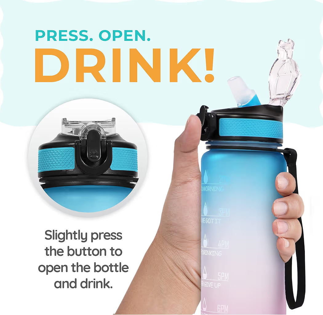 Sipper Water Bottle for adults 1 Litre Leakproof