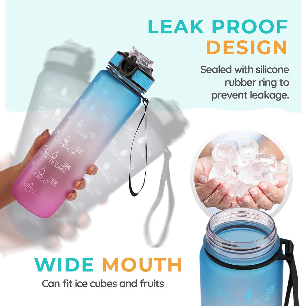 Sipper Water Bottle for adults 1 Litre Leakproof
