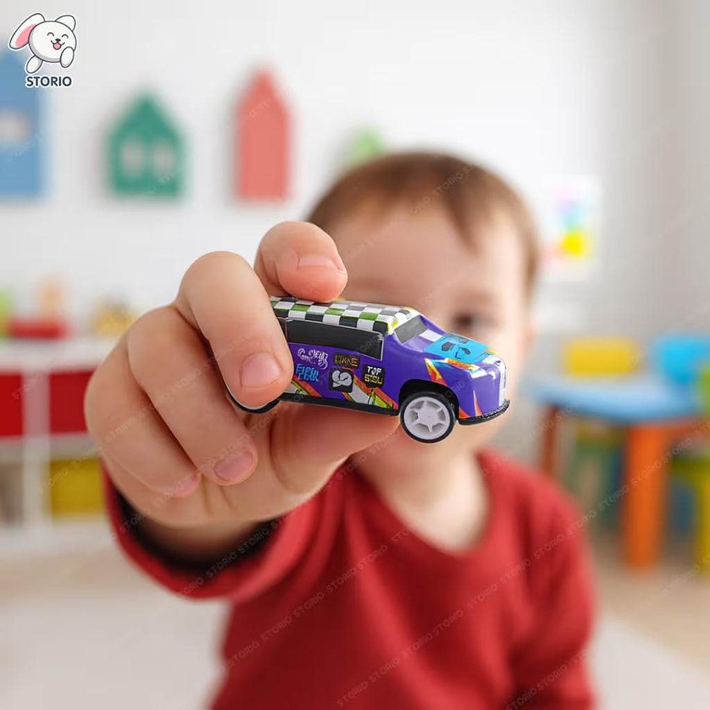 Storio Mini Racing Metal Cars Set for Kids Pack of 8