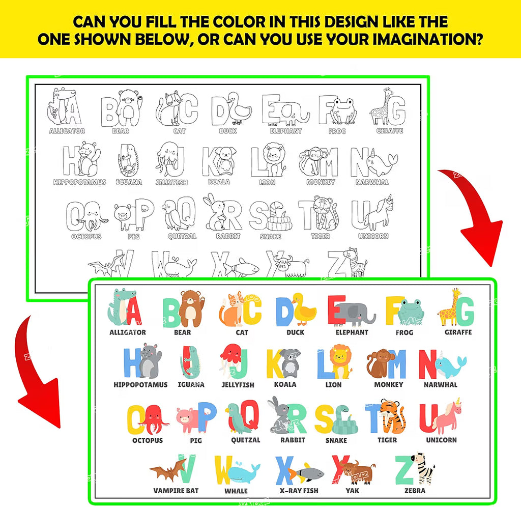 Toyz DIY Coloring Mat for Kids Art and Craft
