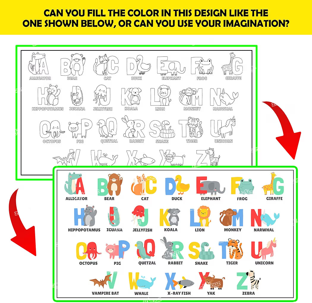 Toyz DIY Coloring Mat for Kids Art and Craft