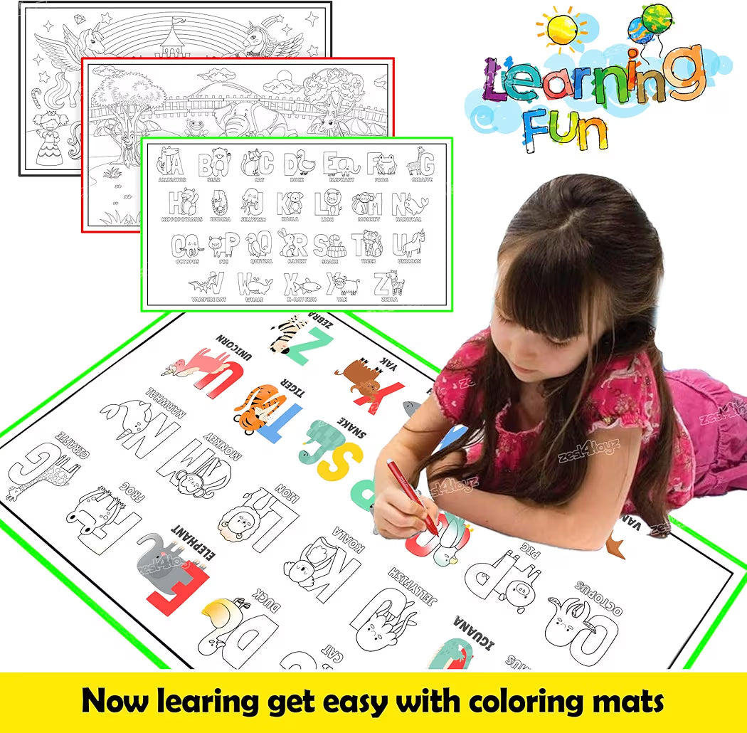 Toyz DIY Coloring Mat for Kids Art and Craft