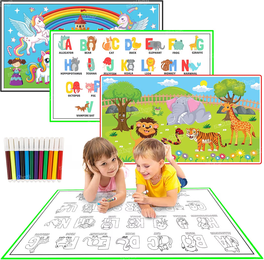Toyz DIY Coloring Mat for Kids Art and Craft
