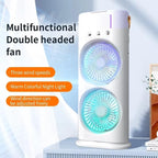 Portable Double-Ended Spray Fan, USB Rechargeable