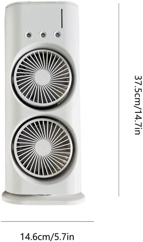 Portable Double-Ended Spray Fan, USB Rechargeable