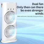 Portable Double-Ended Spray Fan, USB Rechargeable