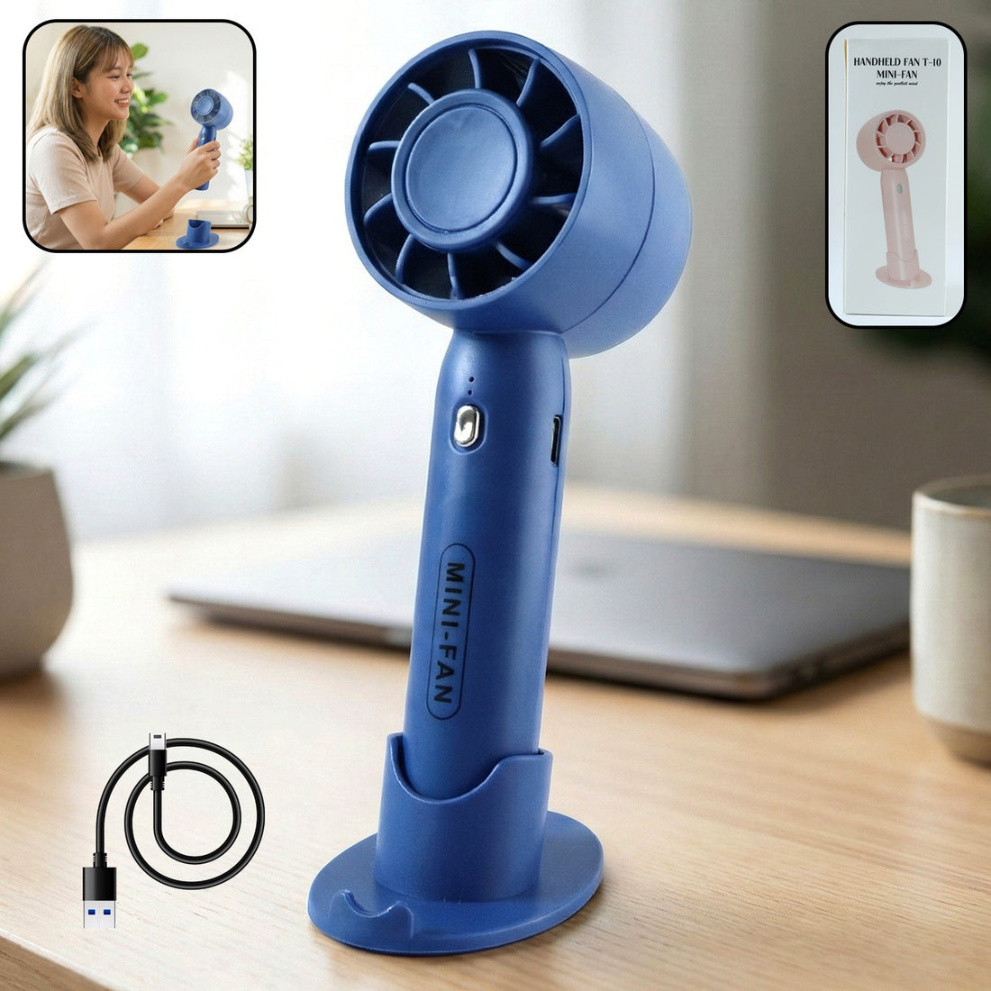 Rechargeable Mini Handheld Fan – Cool Breeze On The Go