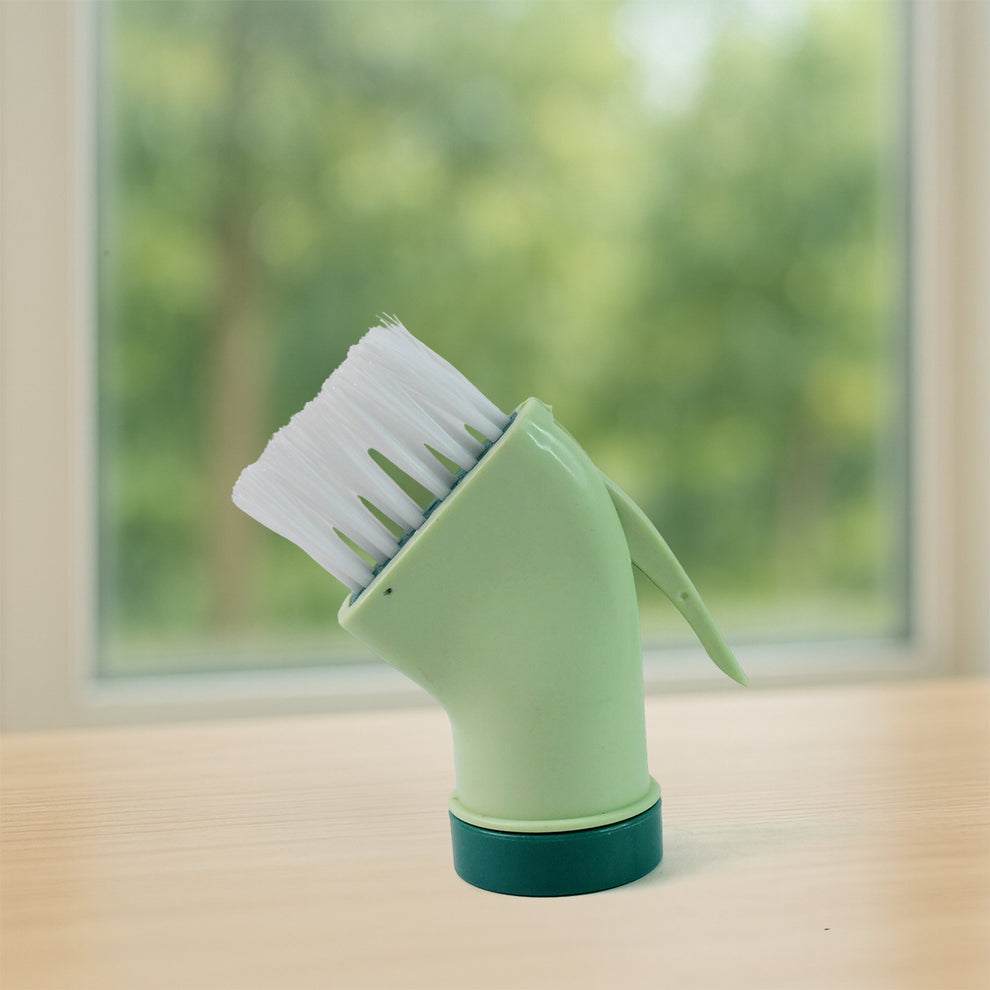 Multipurpose Bottle-Connectable Cleaning Brush with Built-In Scraper (2 Pc)