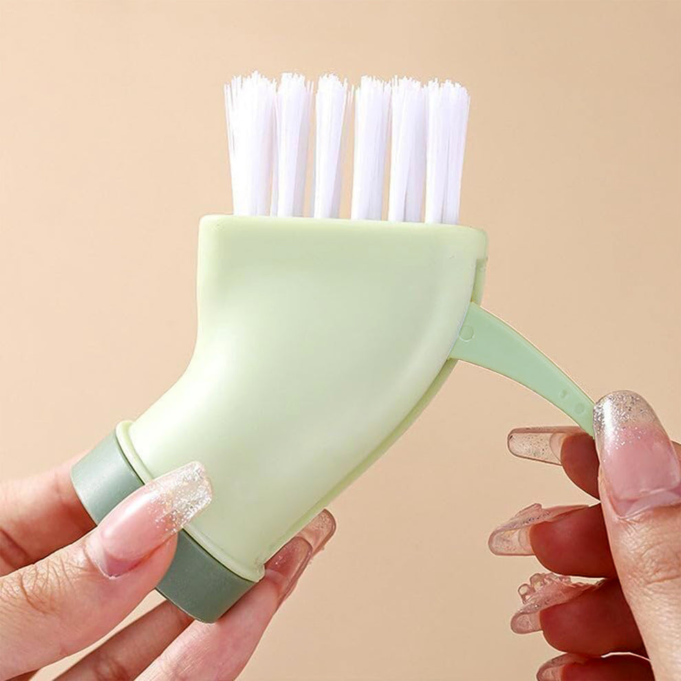 Multipurpose Bottle-Connectable Cleaning Brush with Built-In Scraper (2 Pc)