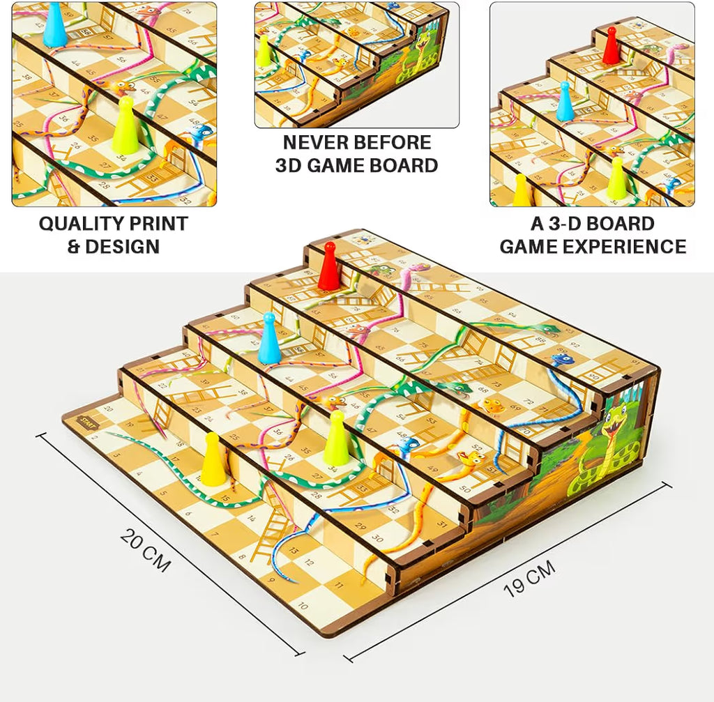 3D Snakes & Ladders – Classic Game with a Fun Twist