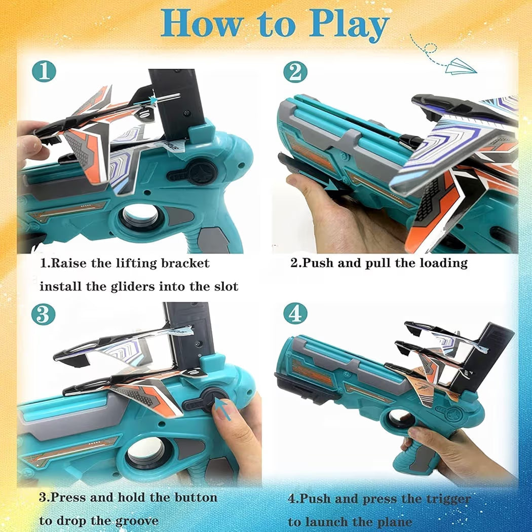 Airplane Launcher Toy – Shoot, Fly Enjoy High-Speed Fun