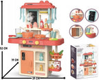Storio Toys Kitchen Set for Kids Girls Big Cooking Set Light and Sound Pretend